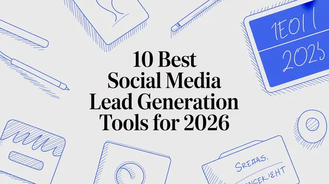 Social media lead generation tools dashboard with LinkedIn engagement and sales signals