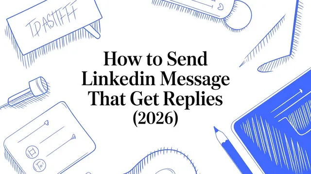 LinkedIn messaging workflow showing engagement signals and personalized outreach steps