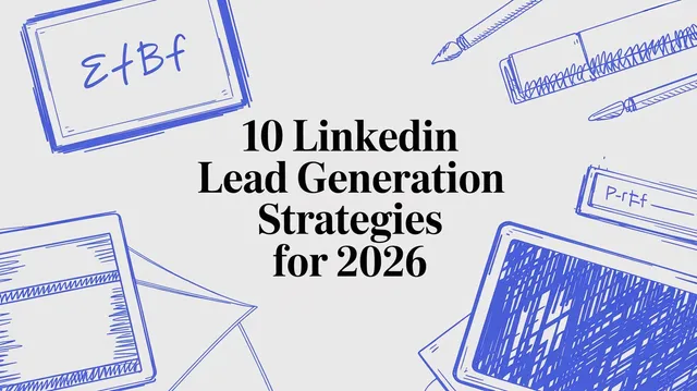 LinkedIn lead generation strategy diagram with engagement, outreach, and pipeline steps