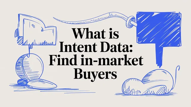 Intent data diagram showing digital buying signals collected into in-market prospect lists