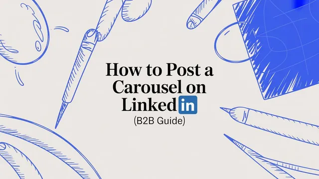 LinkedIn carousel post layout comparing document slides and multi-image posts