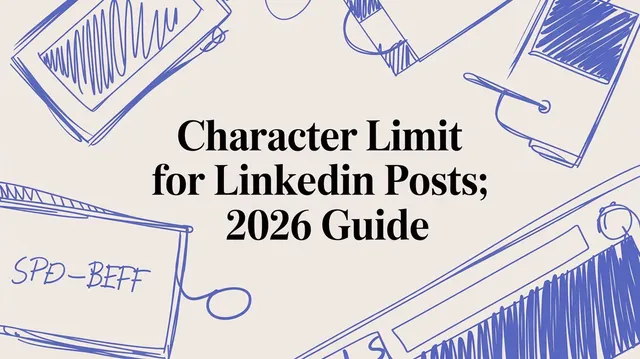 LinkedIn character limits guide showing post, comment, message, and profile text fields