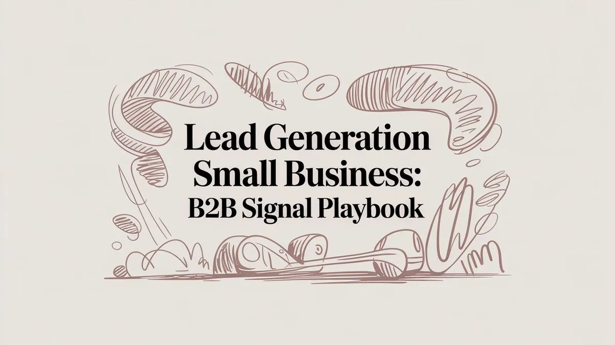 Lead Generation Small Business: B2B Signal Playbook