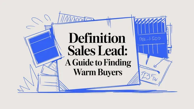 Sales lead definition diagram showing a prospect combined with buying intent signals